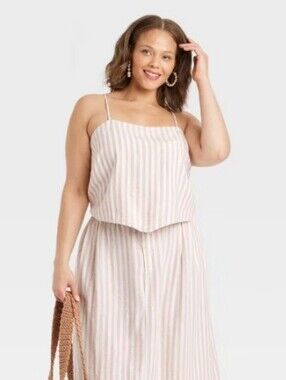 A New Day Tie Back Stripe Tank Top